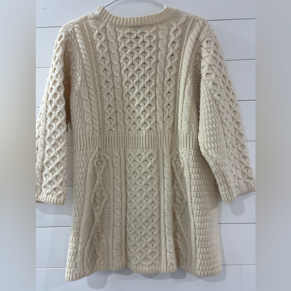 Kilronan Knitwear Merino Wool Cable Knit Cardigan‎ Sweater Ireland L - Picture 7 of 14